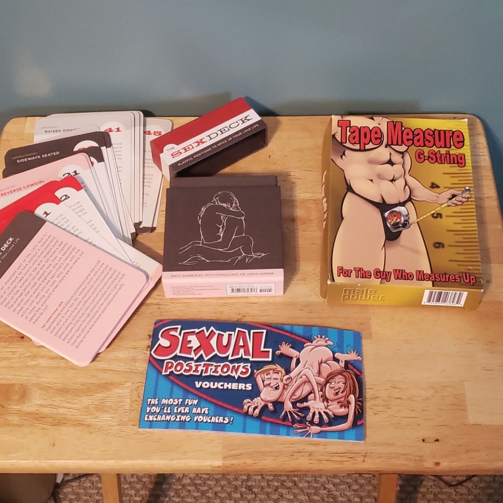 NEW Sex Deck, Vouchers and G string tape measure